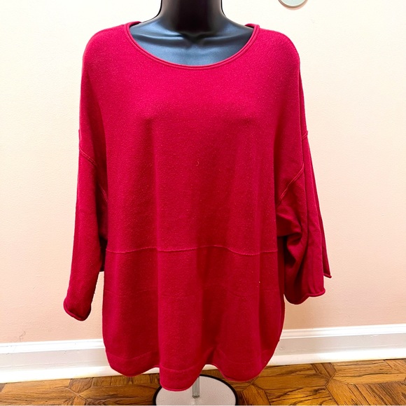 💖 3 for $20 ✅ PureJill Red Pocket Cashmere Sweater - Picture 1 of 4